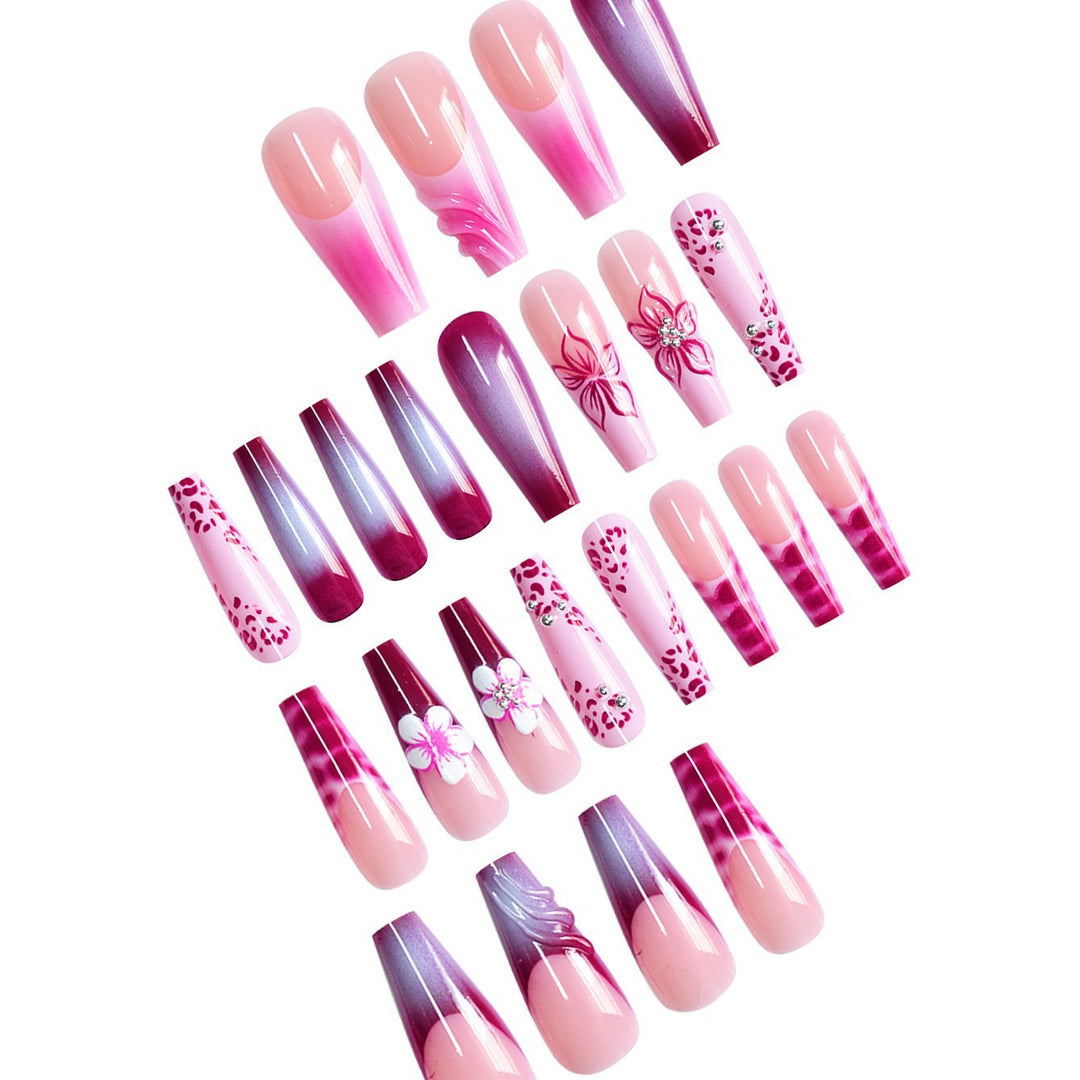 Floral 3D Decorative Press-On Nail Extensions Bowlift