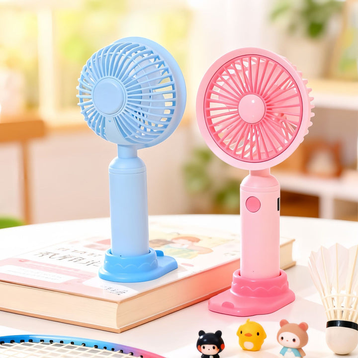 Women portable hand fan with flexible design and USB charging function Bowlift