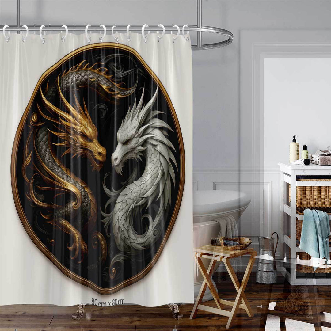 Coastal-Inspired Artistic Shower Curtain Bowlift