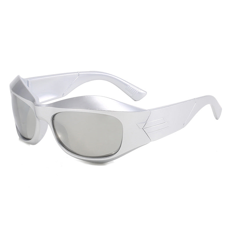 Women Retro Sunglasses in trendy Shield design Bowlift