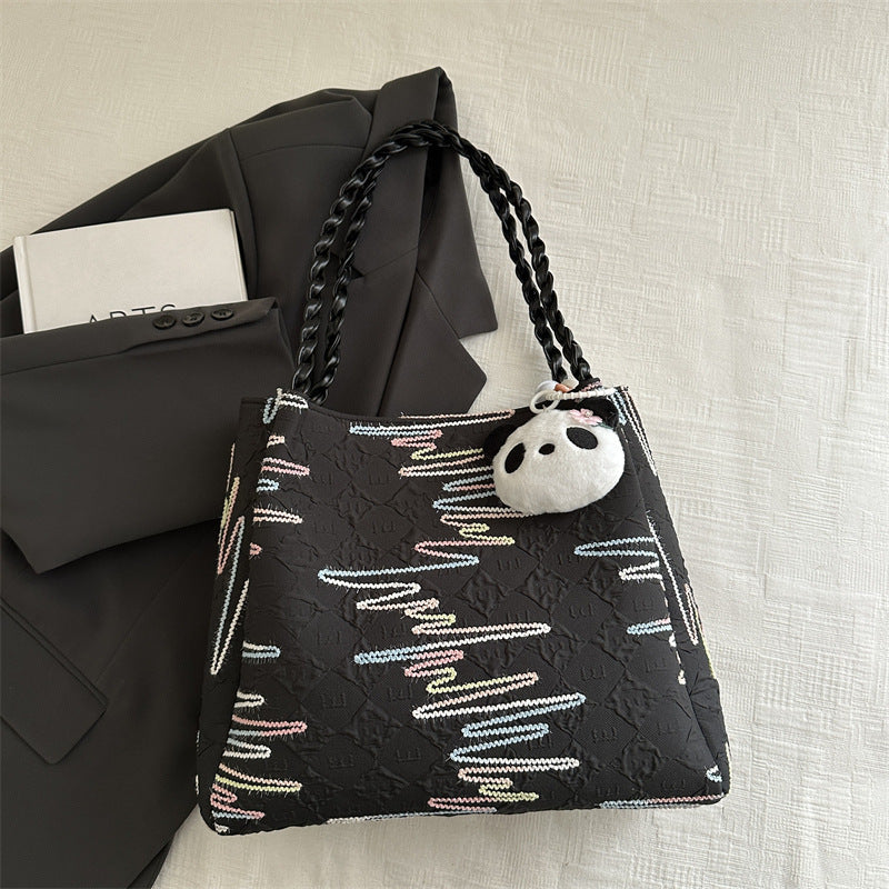 Quilted Decorative Shoulder Bag Bowlift