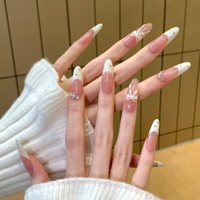 Premium Floral-Design Press-On Nails Bowlift