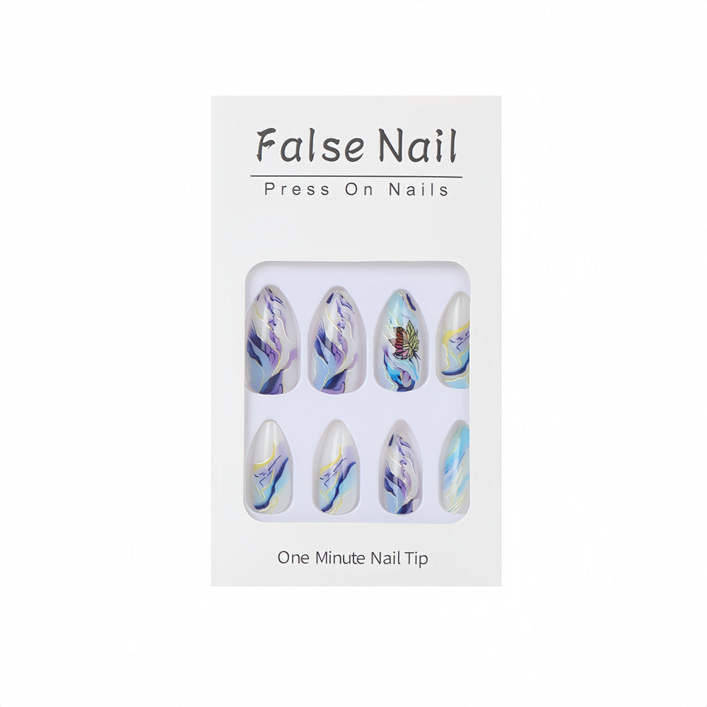 Artificial nails in elegant floral design Bowlift