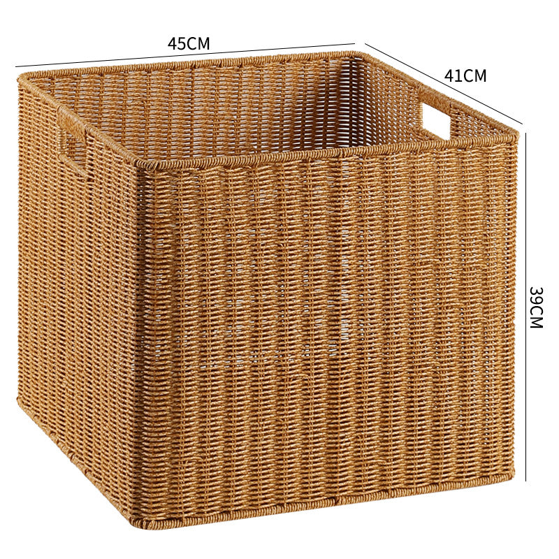 Handcrafted Rectangular Wicker Storage Bin Bowlift