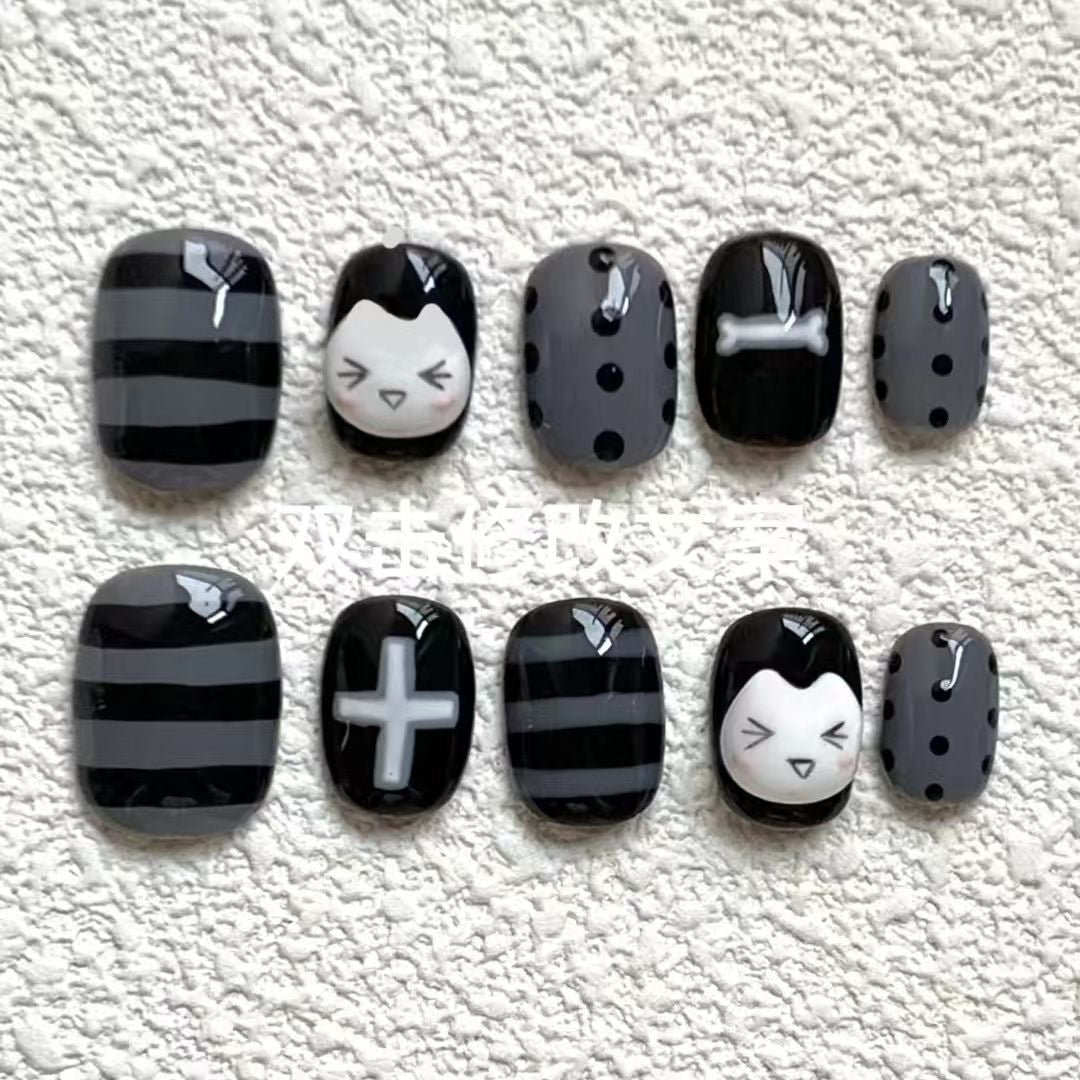 Artifical nails with Playful Animal Designs Bowlift