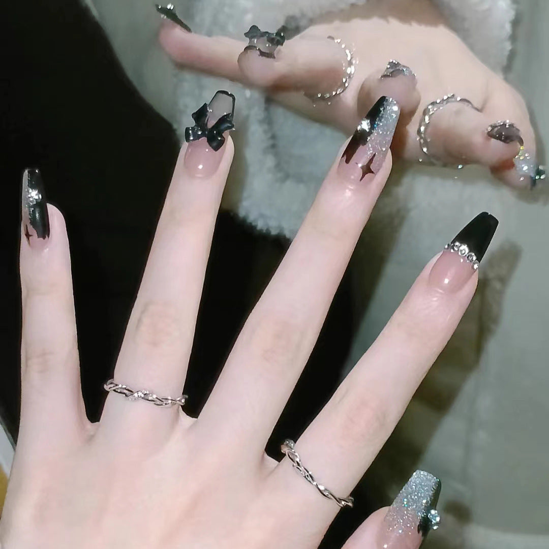 Stylish Long Coffin Nail Extensions Bowlift
