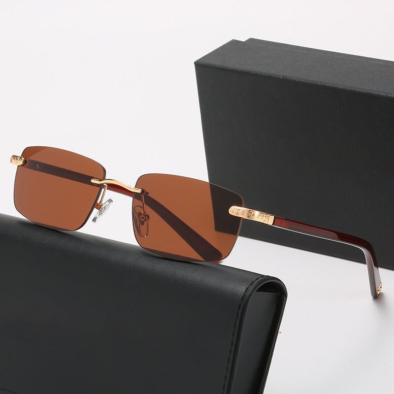 Women's fashionable half-frame glasses with comfortable nose pads and elegant design Bowlift