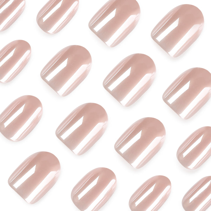 Elegant Gel Nails with Natural Shine Bowlift