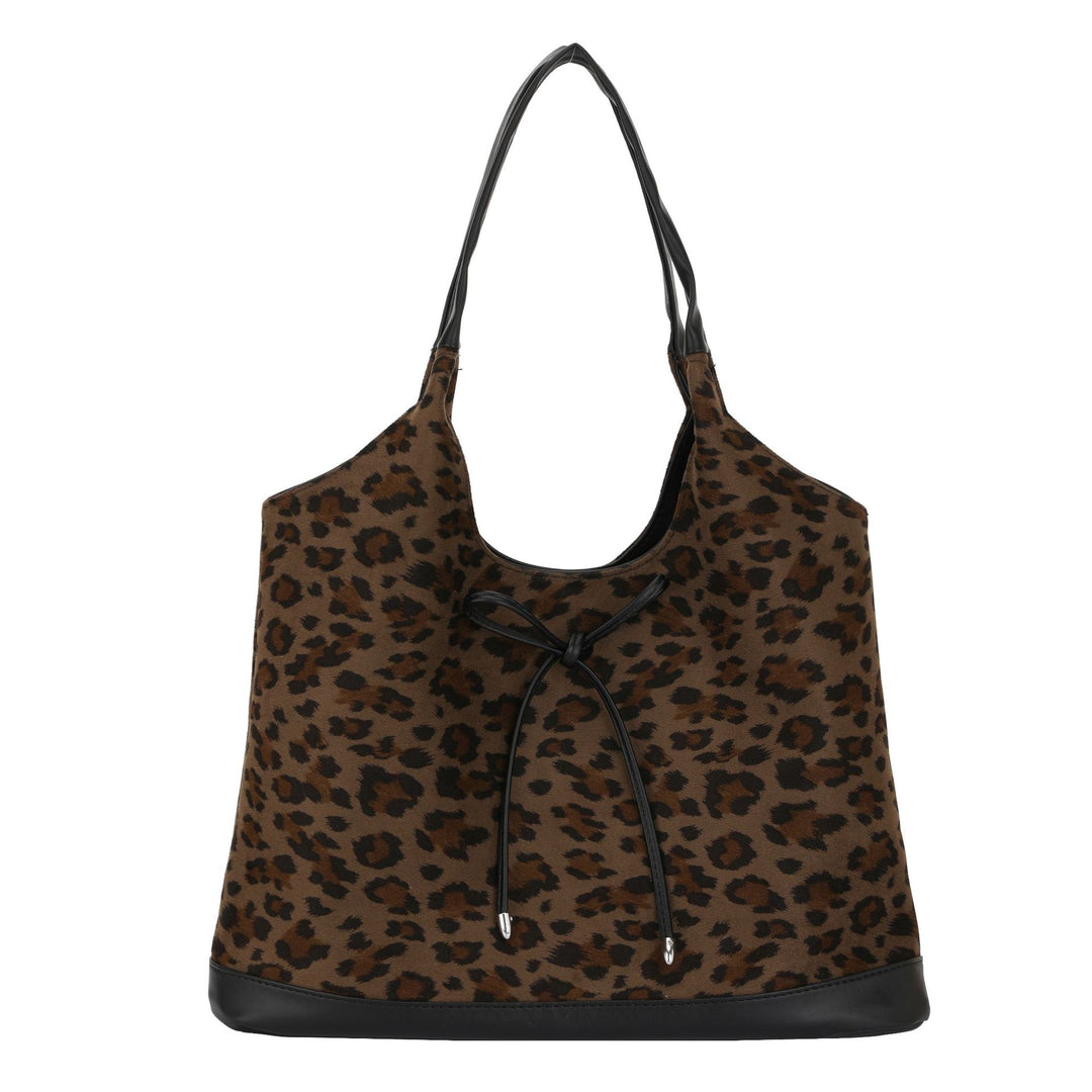 Leopard Print Casual Tote Bag Bowlift