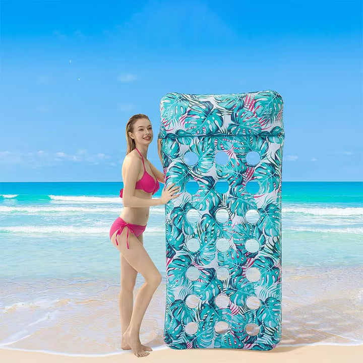 Ladies Inflatable Sun Lounger with Tropical Design Bowlift