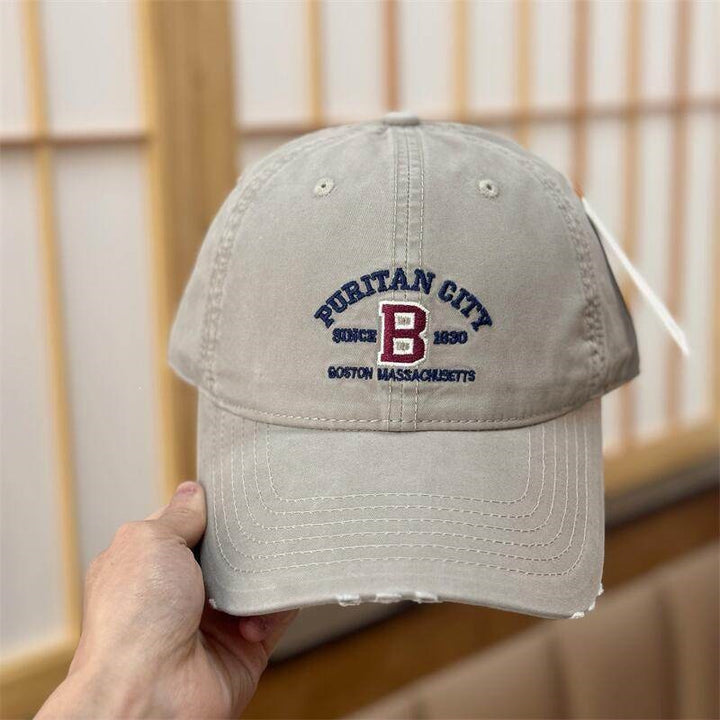 Women's Vintage Distressed Embroidered Baseball Cap Bowlift
