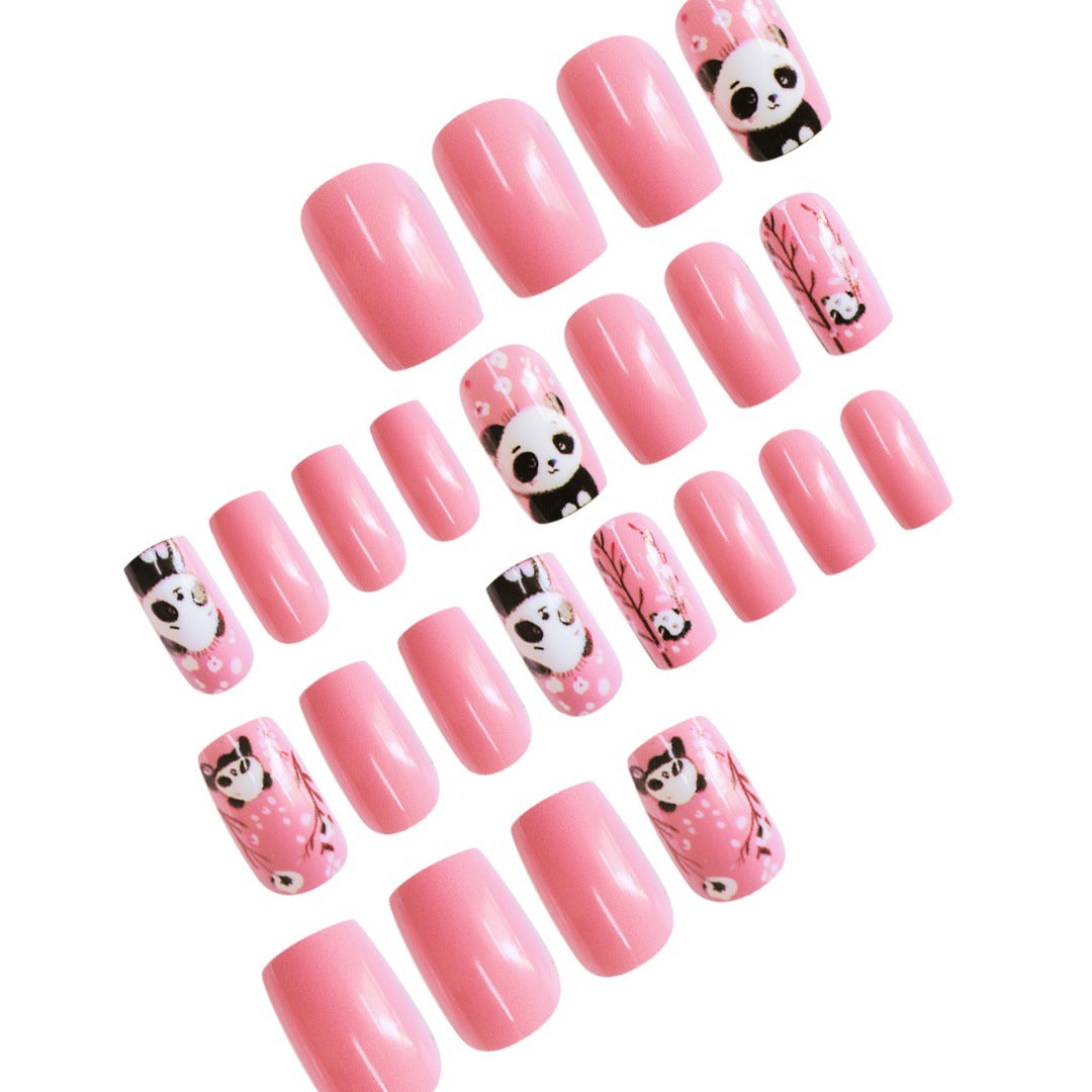 Thematic Panda Art Press-On Nail Set Bowlift