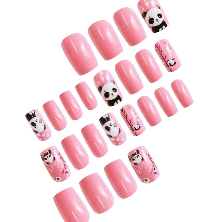 Thematic Panda Art Press-On Nail Set Bowlift