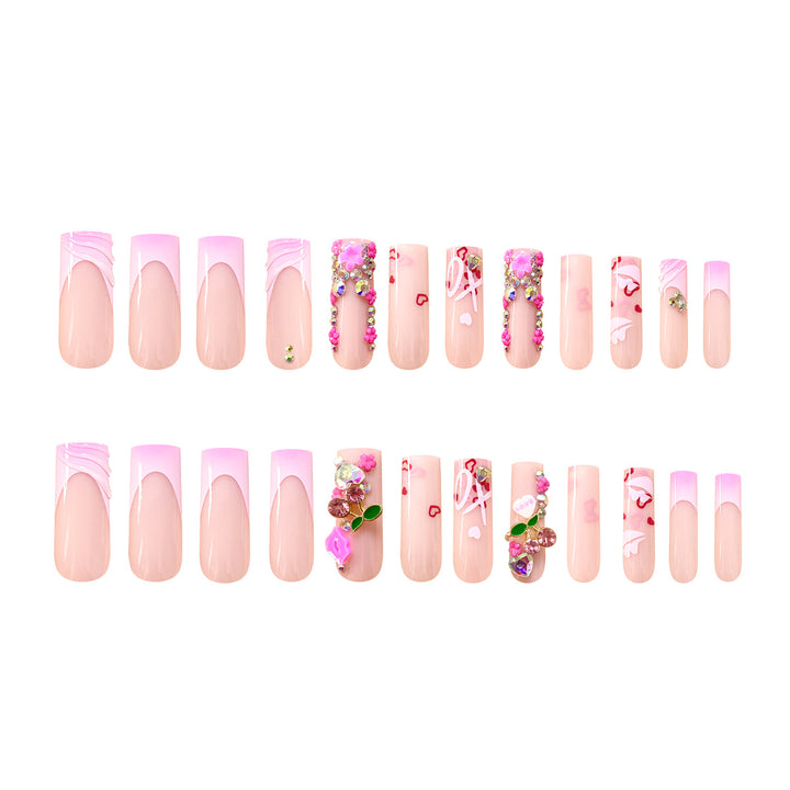 Artistic 3D nail art with glitter details Bowlift
