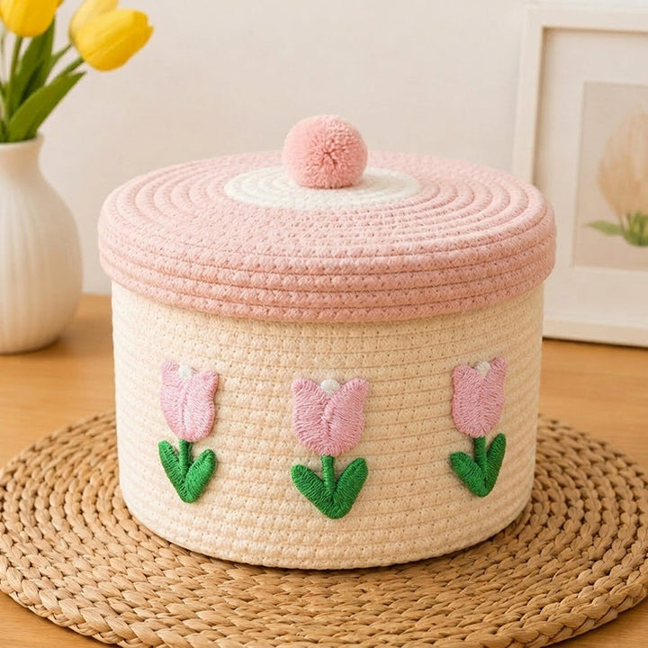 Decorative Knitted Storage Container Bowlift