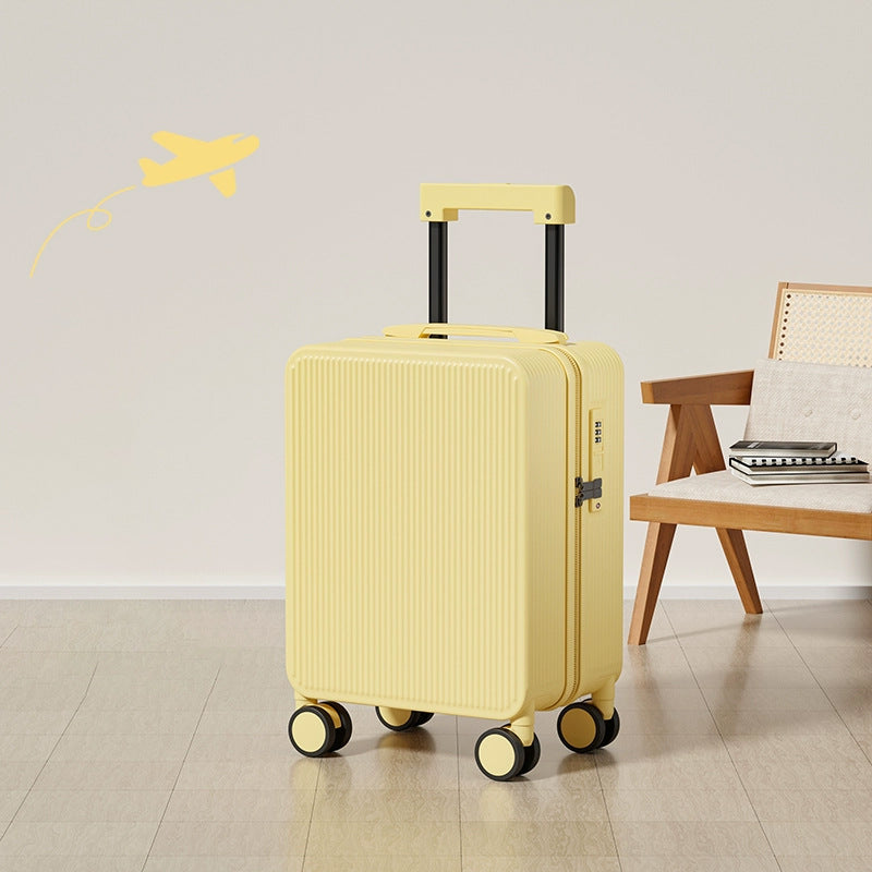 Unisex Compact Ribbed Hard Shell Carry-On Luggage Bowlift