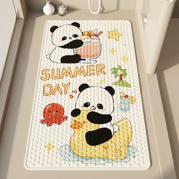 Cartoon-Themed Bath Mat Bowlift