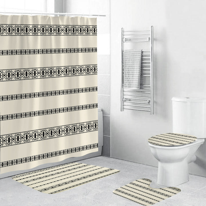 Chevron Pattern Bathroom Set Bowlift