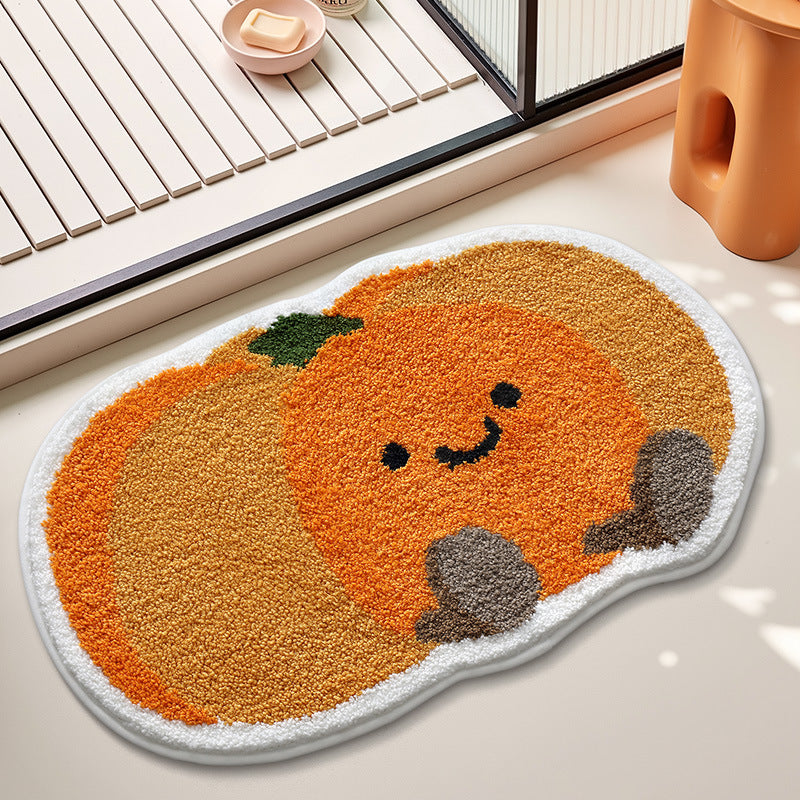 Unisex Cute Citrus Fruit Design Bath Mat Bowlift