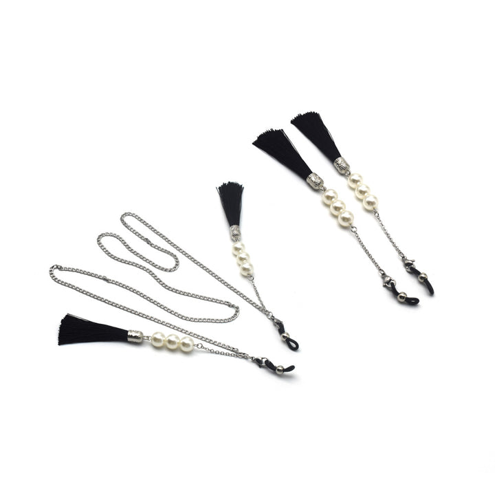 Elegant Tassel Pearl Eyewear Holder Bowlift
