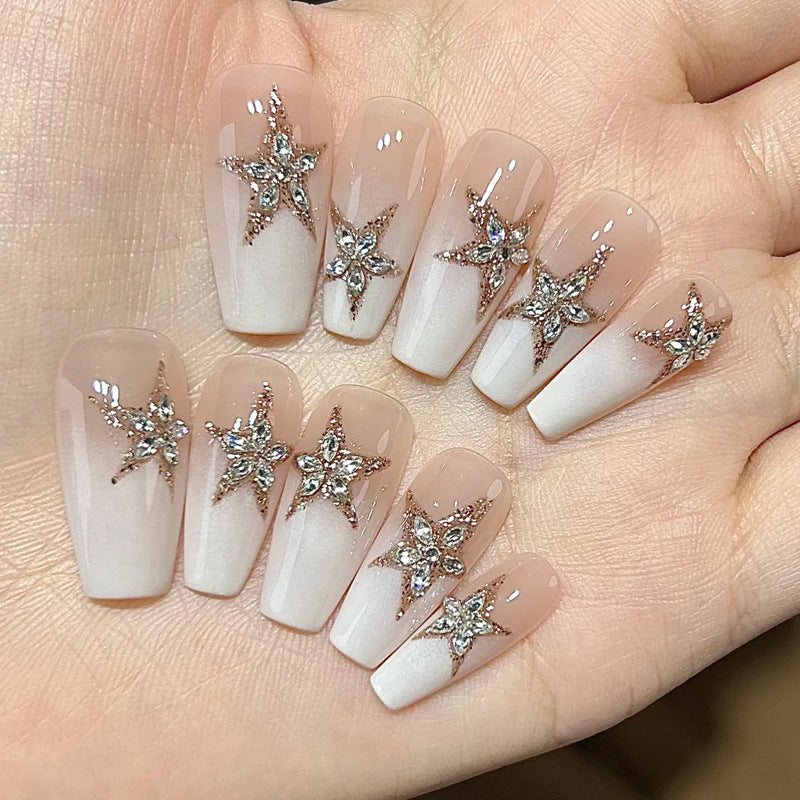 Glossy Decorative Press-On Nails Set Bowlift