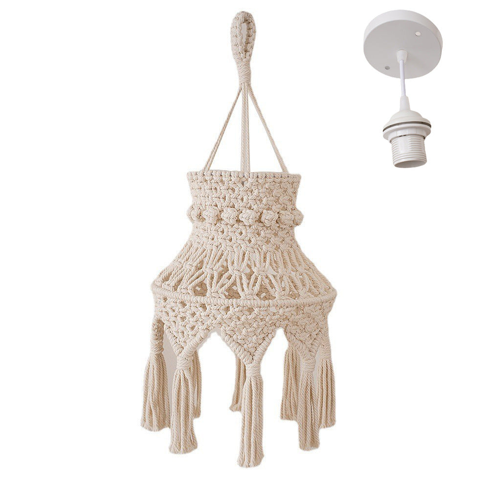 Macramé Hanging Light Fixture Bowlift