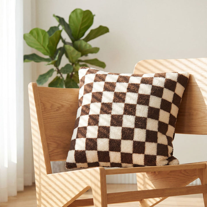 Cozy Checkerboard Decorative Pillow