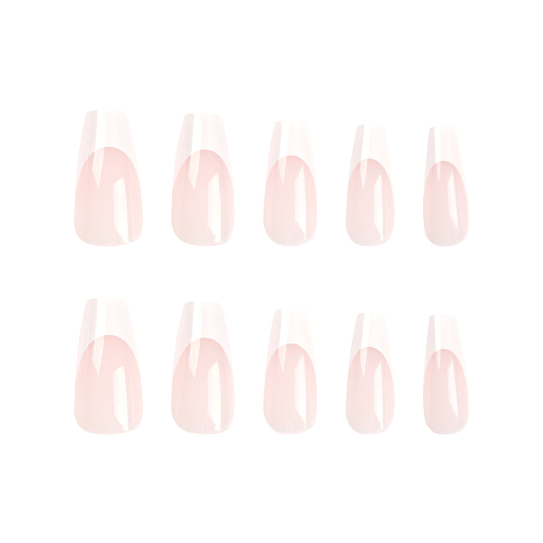 Artful nail extensions with translucent French tip Bowlift