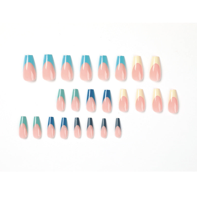 Artful Nail Extensions with Precise Gradient and Elegant Accents Bowlift