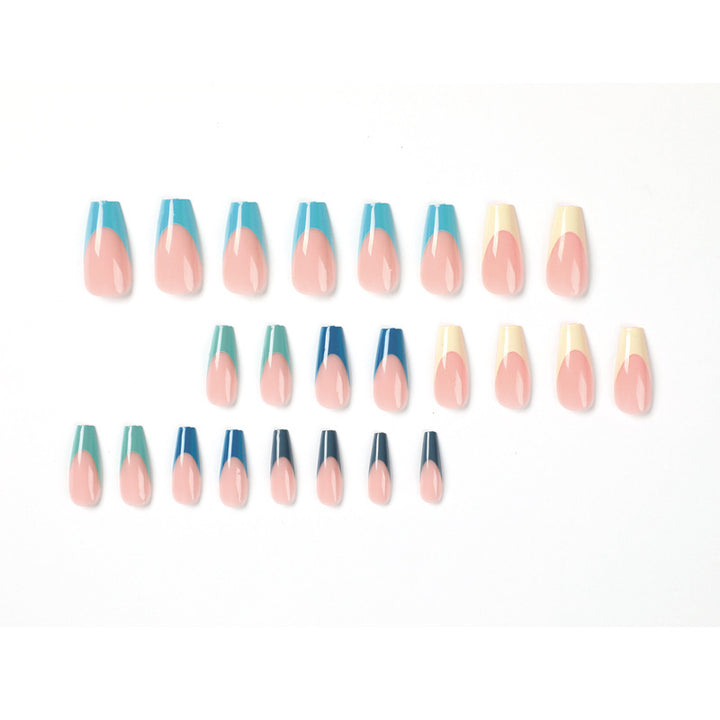 Artful Nail Extensions with Precise Gradient and Elegant Accents Bowlift