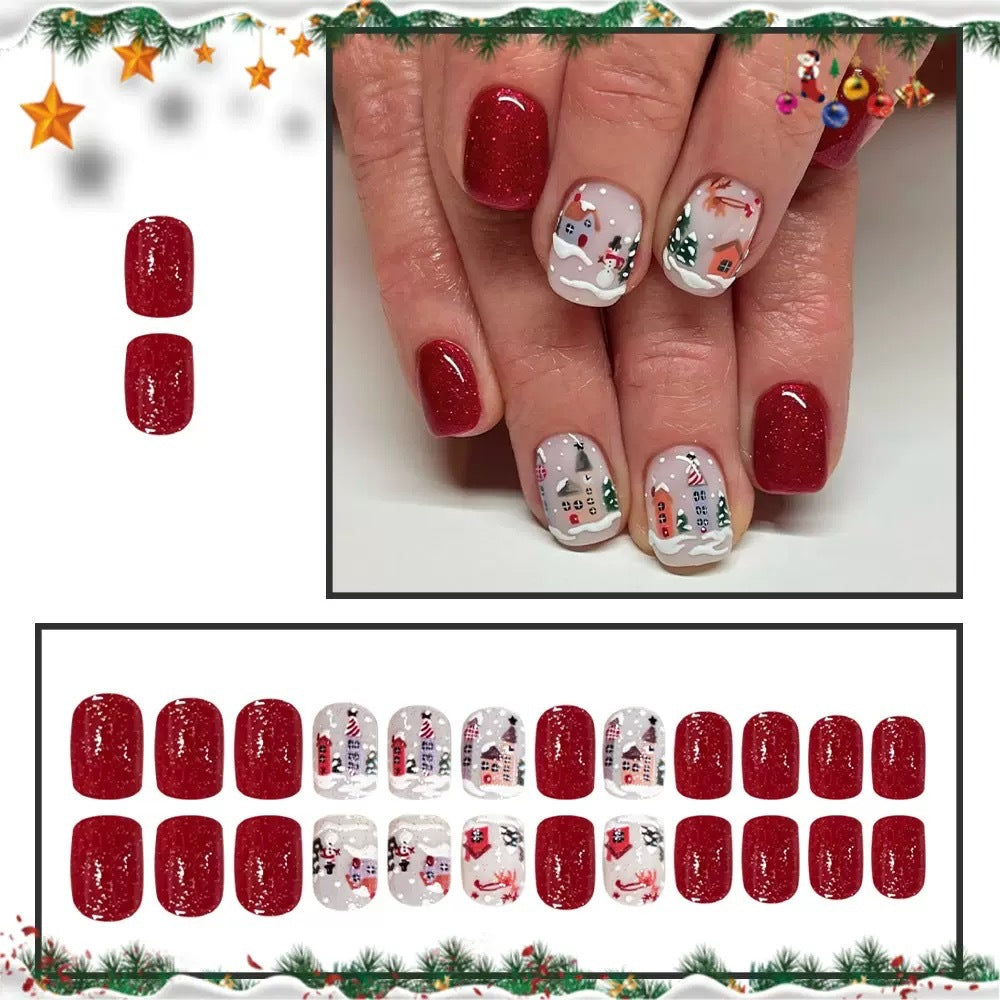 Art nail set with winter motif designs Bowlift