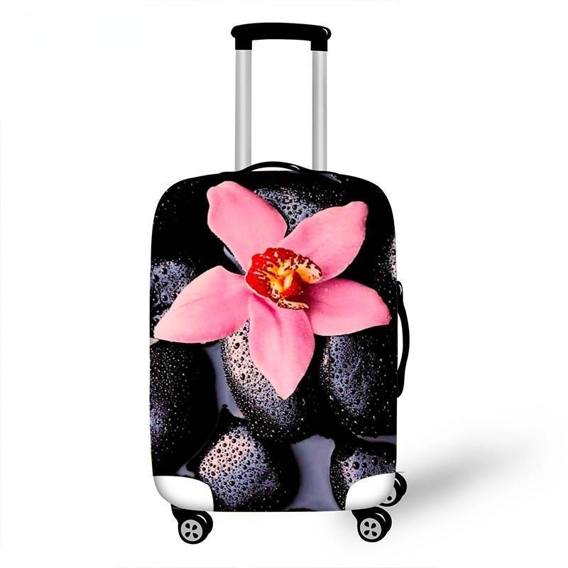 Women's hardshell travel suitcase with floral design Bowlift