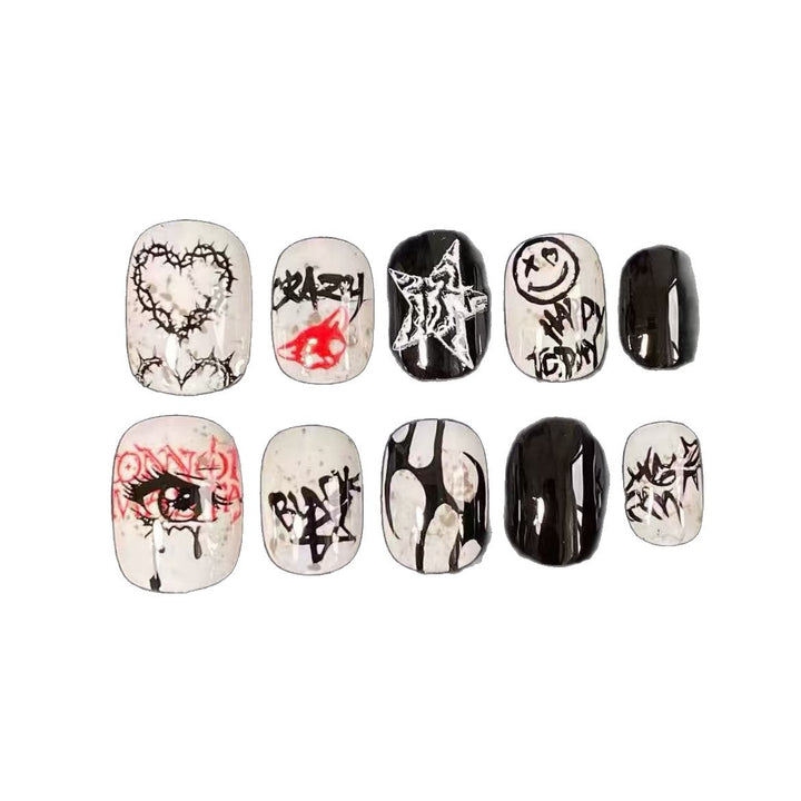 Artistic Abstract Finger Nail Art Set Bowlift
