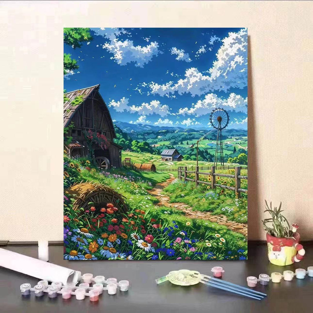DIY Scenic Landscape Paint by Numbers Kit Bowlift