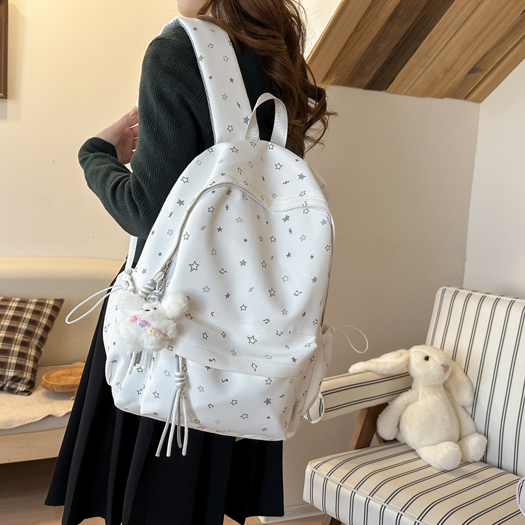Fashionable backpack with colorful star pattern Bowlift