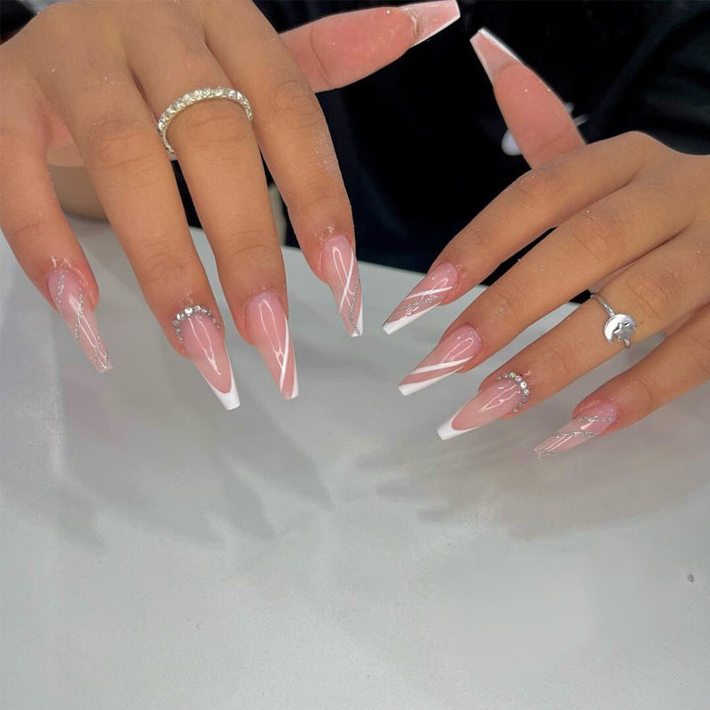Glamorous Glittery Stiletto Press-On Nails Bowlift