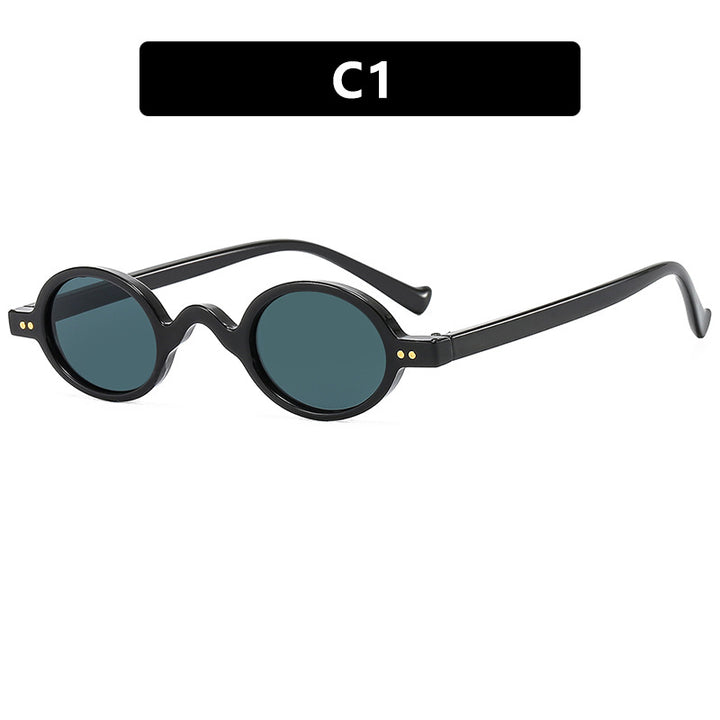 Women's round sunglasses with distinctive design and high-quality plastic frame Bowlift