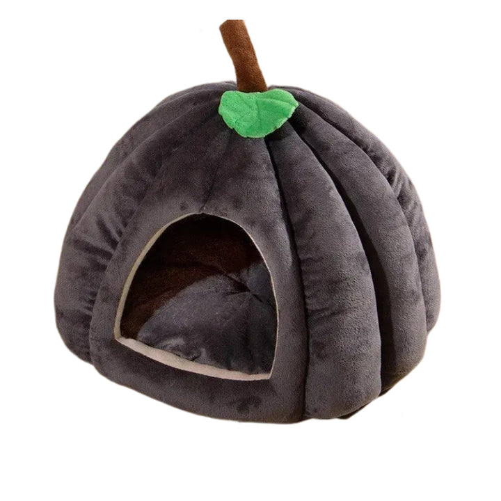 Pumpkin-Shaped Cozy  Hideaway Bed  Dog Bed