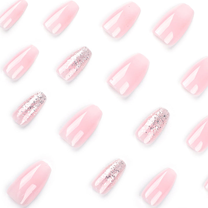 Artful Gel Nails with Glitter and Ombre Effects Bowlift