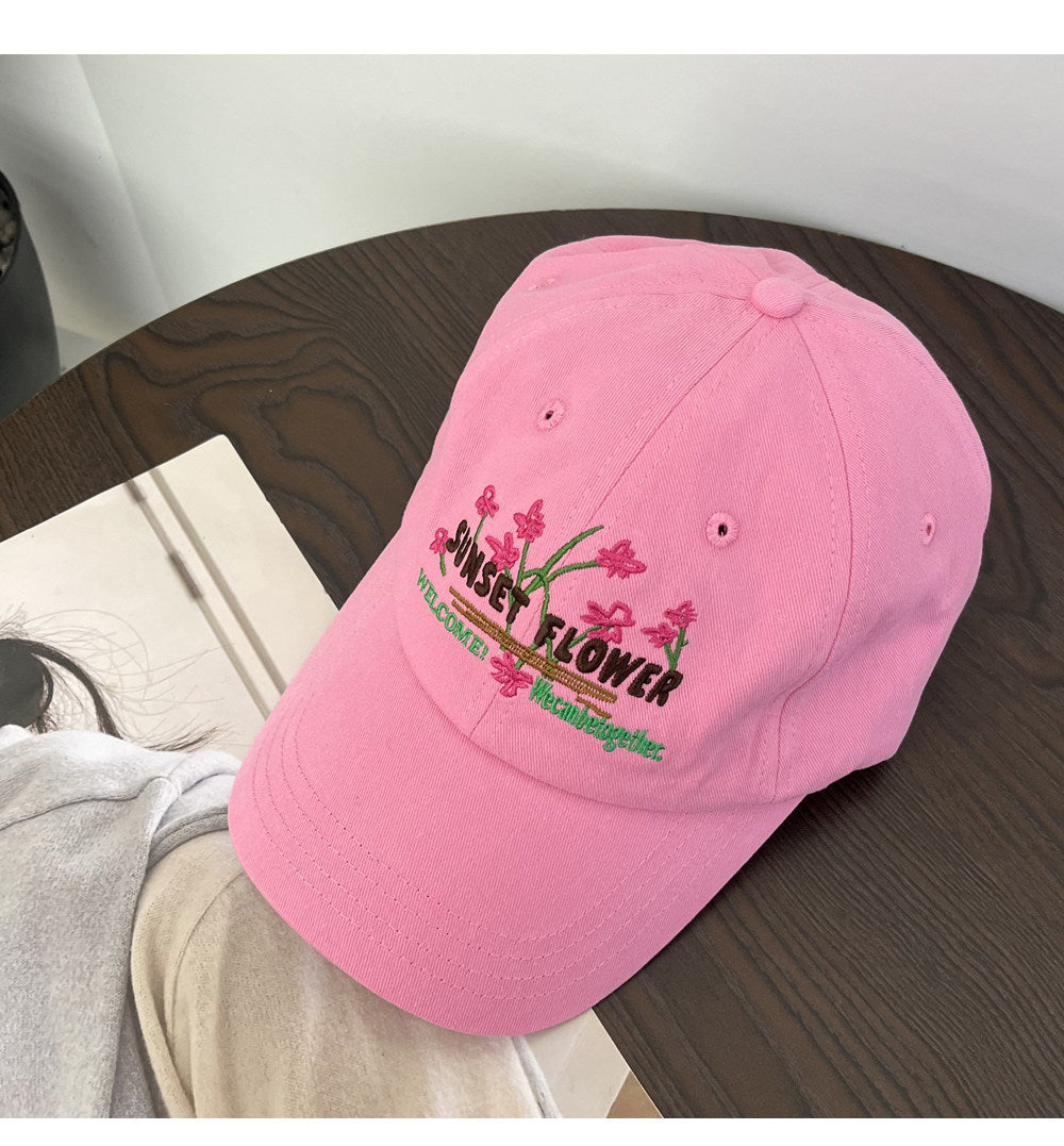 Embroidered Floral Baseball Cap