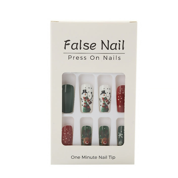 Festive artificial nails with wintry motifs Bowlift