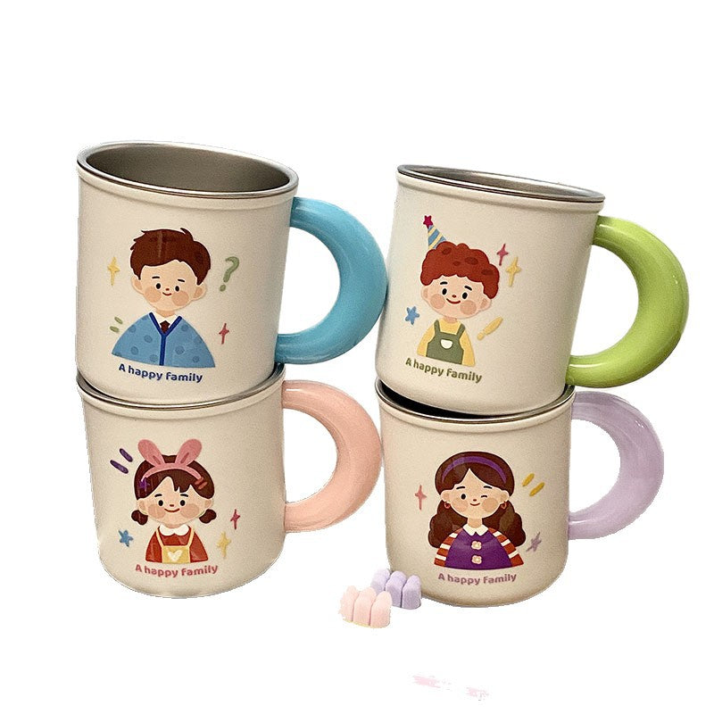 Stainless steel mug with funny family motif Bowlift