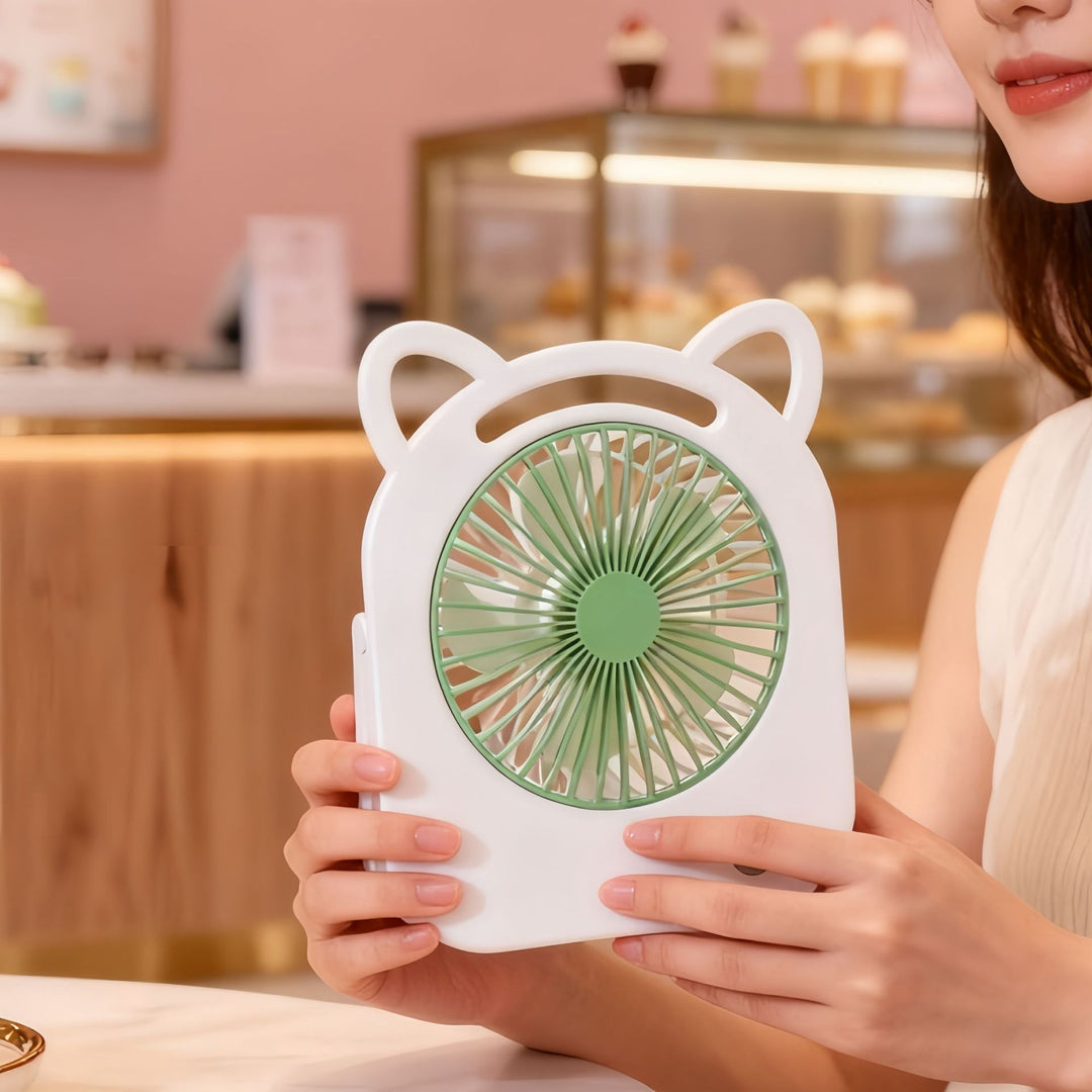 Portable Hand Fan in Cute Cat Ear Design Bowlift