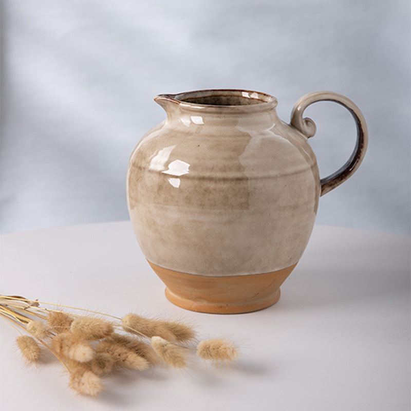 Rustic Handcrafted Ceramic Water Pitcher