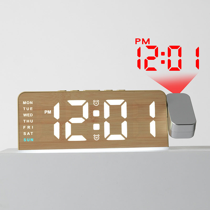 Digital alarm clock with flexible time display and additional weekly overview Bowlift