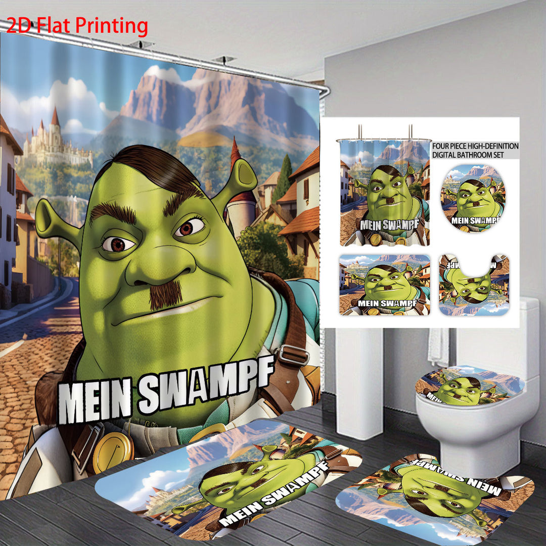 Cartoon Character Bathroom Decor Set Bowlift