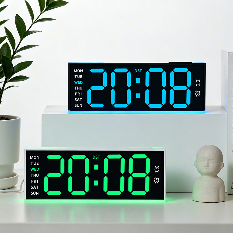 Digital Alarm Clock with Multifunctional Display Bowlift