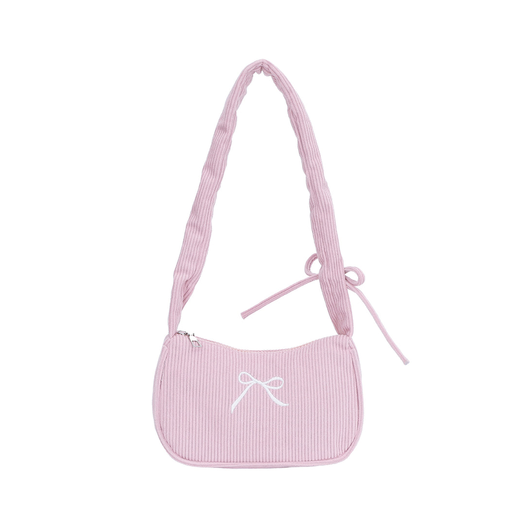 WoElegant Textured Corduroy Crossbody Bag Bowlift
