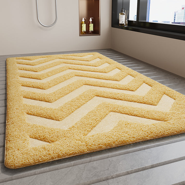 Chevron Pattern Bathroom Mat Bowlift