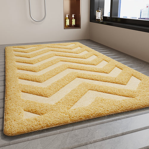 Chevron Pattern Bathroom Mat Bowlift